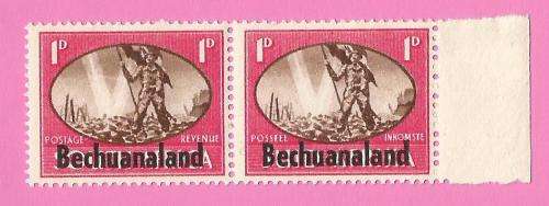 Bechuanaland-MM-1945-SACC124-Victory Stamps of S.A. Overprinted-Thematic-Symbol