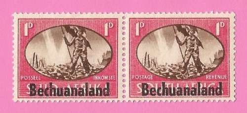 Bechuanaland-MM-1945-SACC124-Victory Stamps of S.A. Overprinted-Thematic-Symbol