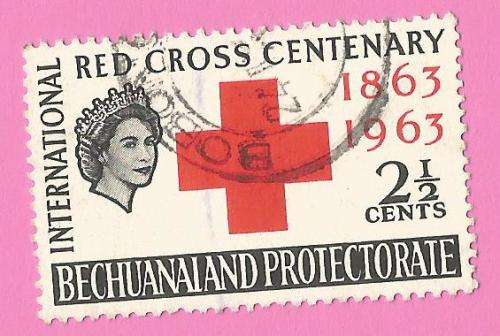 Bechuanaland Protectorate-Used-1963-SACC179-Red Cross Centenary-Thematic-Famous Person