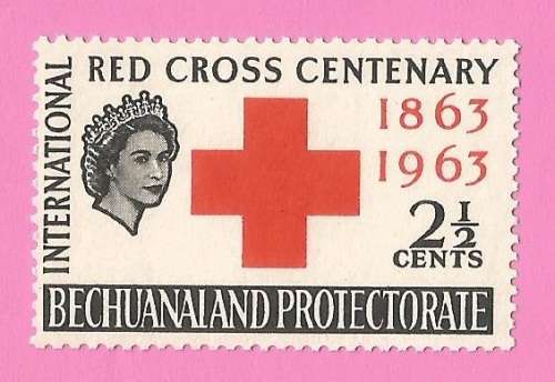 Bechuanaland Protectorate-MM-1963-SACC179-Red Cross Centenary-Thematic-Famous Person