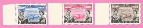 Bechuanaland Protectorate-MM-1960-SACC150-152-75th Anniversary-Thematic-Famous People