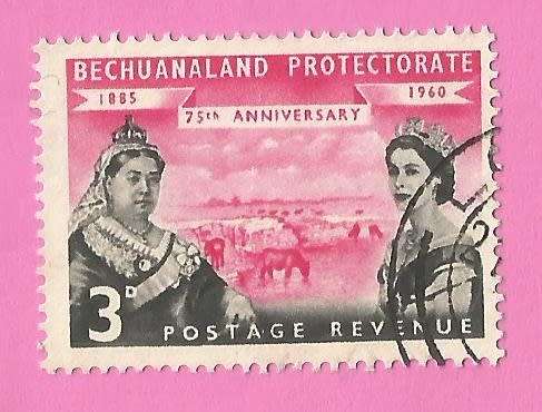 Bechuanaland Protectorate-Used-1960-SACC151-75th Anniversary-Thematic-Famous People