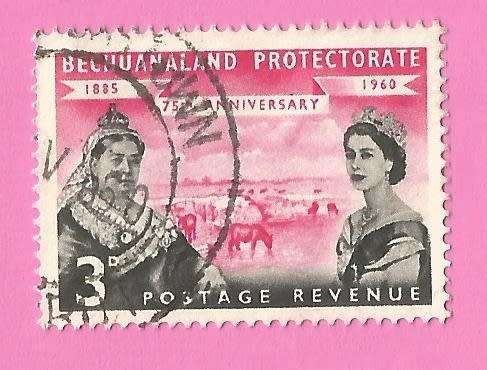 Bechuanaland Protectorate-Used-1960-SACC151-75th Anniversary-Thematic-Famous People