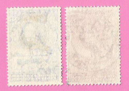 Bechuanaland Protectorate-Used-1958-SACC140/141-Definitive Issue-Thematic-Famous Person