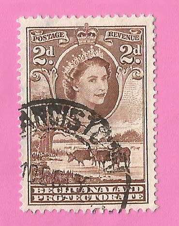 Bechuanaland Protectorate-Used-1958-SACC140-Definitive Issue-Thematic-Famous Person