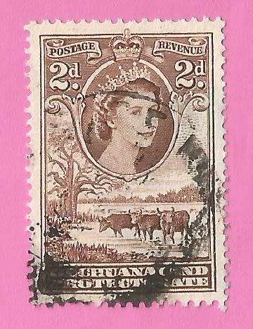 Bechuanaland Protectorate-Used-1958-SACC140-Definitive Issue-Thematic-Famous Person