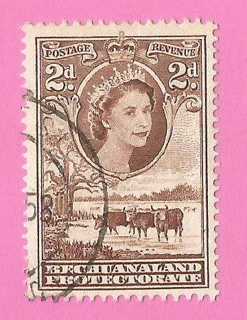 Bechuanaland Protectorate-Used-1958-SACC140-Definitive Issue-Thematic-Famous Person