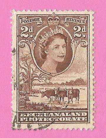 Bechuanaland Protectorate-Used-1958-SACC140-Definitive Issue-Thematic-Famous Person