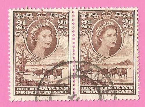 Bechuanaland Protectorate-Used-1958-SACC140-Definitive Issue-Thematic-Famous Person