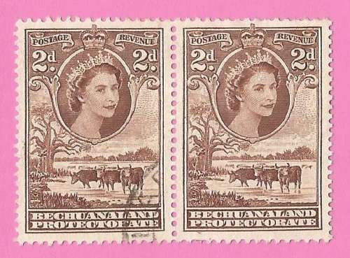 Bechuanaland Protectorate-Used-1958-SACC140-Definitive Issue-Thematic-Famous Person