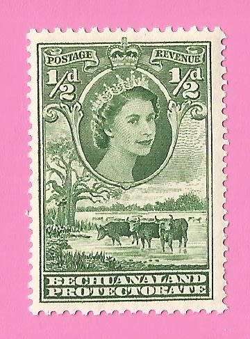 Bechuanaland Protectorate-MM-1958-SACC138-Definitive Issue-Thematic-Famous Person