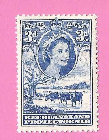 Bechuanaland Protectorate-MM-1958-SACC141-Definitive Issue-Thematic-Famous Person