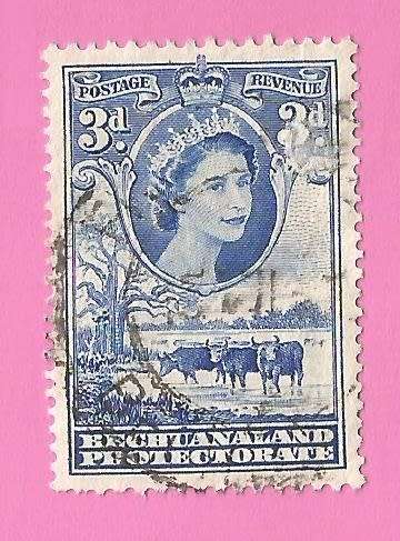 Bechuanaland Protectorate-Used-1958-SACC141-Definitive Issue-Thematic-Famous Person