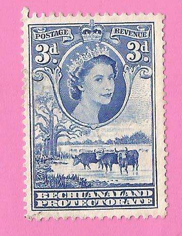 Bechuanaland Protectorate-Used-1958-SACC141-Definitive Issue-Thematic-Famous Person