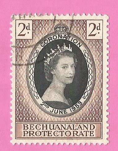 Bechuanaland Protectorate-Used-1953-SACC137-Coronation of QEII-Thematic-Famous Person
