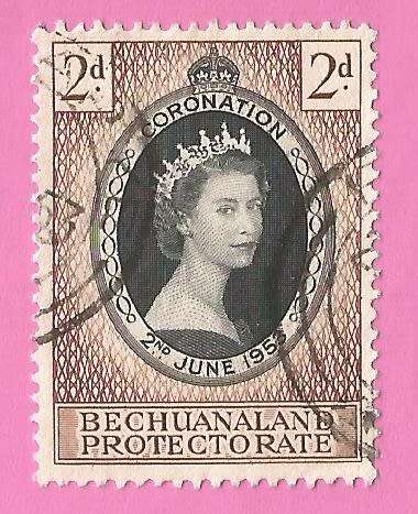 Bechuanaland Protectorate-Used-1953-SACC137-Coronation of QEII-Thematic-Famous Person