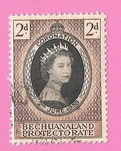 Bechuanaland Protectorate-Used-1953-SACC137-Coronation of QEII-Thematic-Famous Person