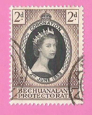 Bechuanaland Protectorate-Used-1953-SACC137-Coronation of QEII-Thematic-Famous Person