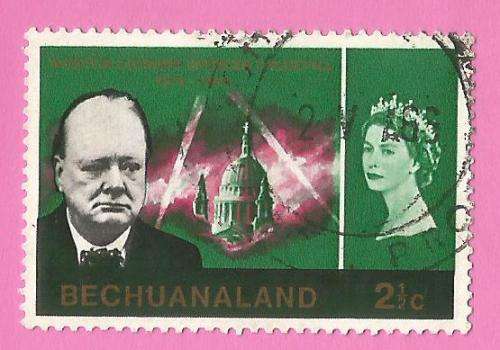 Bechuanaland-Used-1966-SACC191-Churchill Commemoration-Thematic-Famous Person
