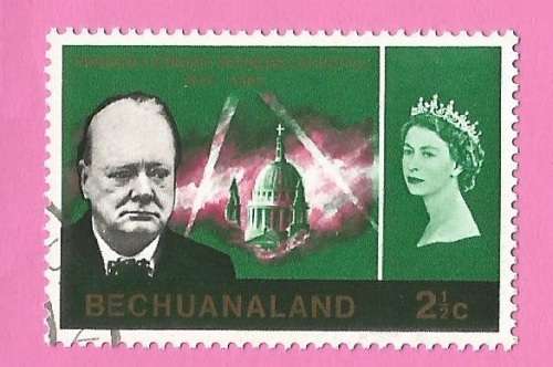 Bechuanaland-Used-1966-SACC191-Churchill Commemoration-Thematic-Famous Person