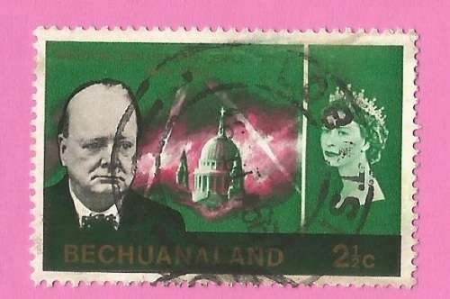 Bechuanaland-Used-1966-SACC191-Churchill Commemoration-Thematic-Famous Person