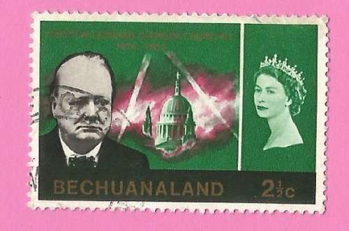 Bechuanaland-Used-1966-SACC191-Churchill Commemoration-Thematic-Famous Person