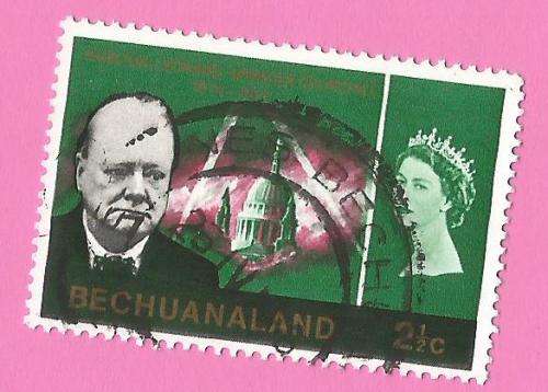 Bechuanaland-Used-1966-SACC191-Churchill Commemoration-Thematic-Famous Person