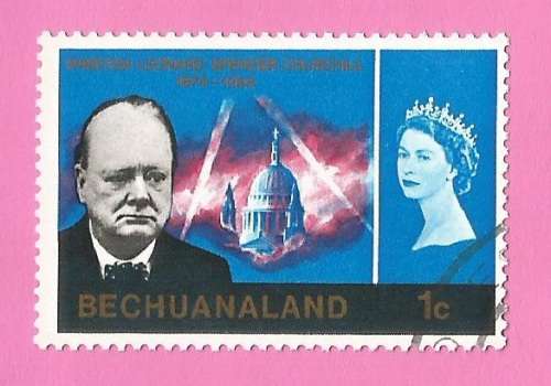 Bechuanaland-Used-1966-SACC190-Churchill Commemoration-Thematic-Famous Person