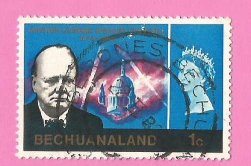 Bechuanaland-Used-1966-SACC190-Churchill Commemoration-Thematic-Famous Person