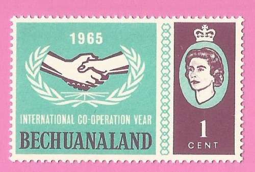 Bechuanaland-MM-1965-SACC188-International Co-operation Year-Thematic-Symbol