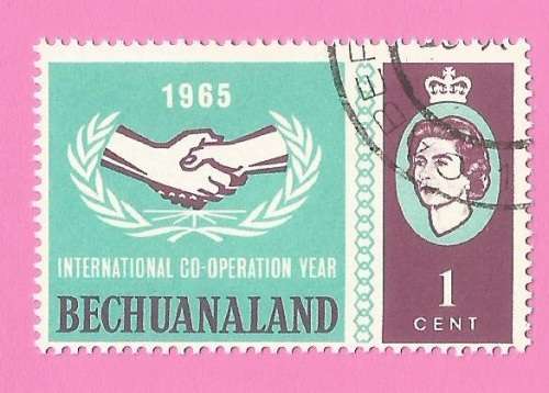 Bechuanaland-Used-1965-SACC188-International Co-operation Year-Thematic-Symbol