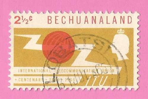 Bechuanaland-Used-1965-SACC186-ITU Centenary-Thematic-Symbol