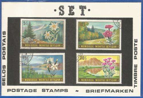 Pre-Packed Theme Stamps-Flora-Flowers-Mongolia-Used-Set-Sold As Is