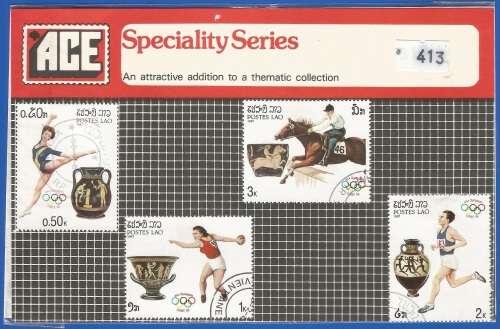 Pre-Packed Theme Stamps-Sport-Laos-Used-Set-Sold As Is