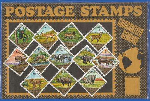 Pre-Packed Theme Stamps-Fauna-Wildlife-Africa- 1975 Wild Animals of Guinee-Used-Set-Sold As Is