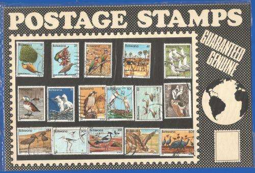 Pre-Packed Theme Stamps-Fauna-Birds-Botswana-Used-Set-Sold as Is