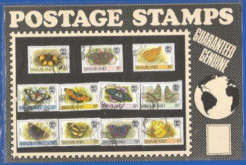 Pre-Packed Theme Stamps-Fauna-Insects-Butterflies-Swaziland-Used-Set-Sold as Is