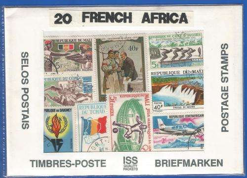 20 x Pre-Packed Theme Stamps-French Africa-Used-Sold as Is