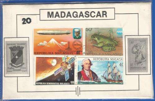20 x Pre-Packed Madagascar Stamps-Used-Sold as Is