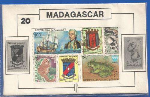 20 x Pre-Packed Madagascar Stamps-Used-Sold as Is