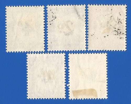 1950 Union of South Africa SACC38-39,41-43 Part set Postage Due Stamp