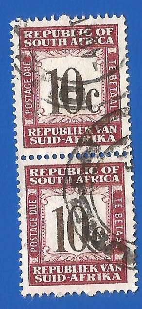 1961-71 Republic of South Africa Unreferenced 10c Postage Due Stamp