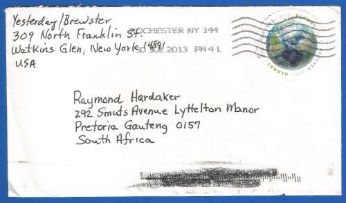 2013-Mail-New York-U.S. Postage