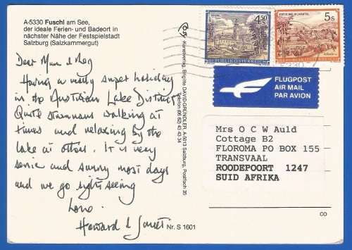 Post Card-Used-Austria-Salzburg