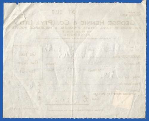 Document-Receipt-1951-George Rennie & Co. (Pty) Ltd-Receipt No 1193-Fiscally Used Stamp