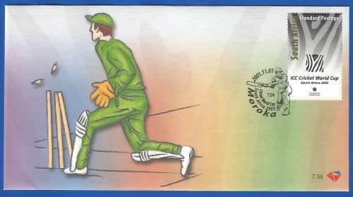2001-Republic of South Africa-First Day Cover-SACC 7.35-Cricket World Cup