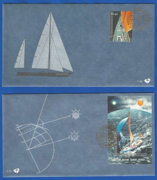 2001-Republic of South Africa-First Day Covers-SACC 7.30/7.31-Round the World Yacht Race