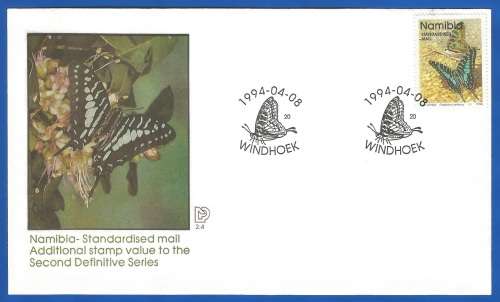 1994-Namibia-First Day Cover-SACC 2.4-Standardised Mail-Additional Value to the Definitive Issue.