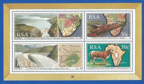 1990-RSA-MNH-SACC 719-M/S no 18. Co-operation in Southern Africa