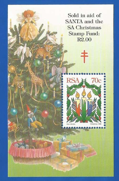 1996-RSA-MNH-M/S-SACC 976-Miniature Sheet Sold in aid of SANTA and the S.A. Christmas Stamp Fund